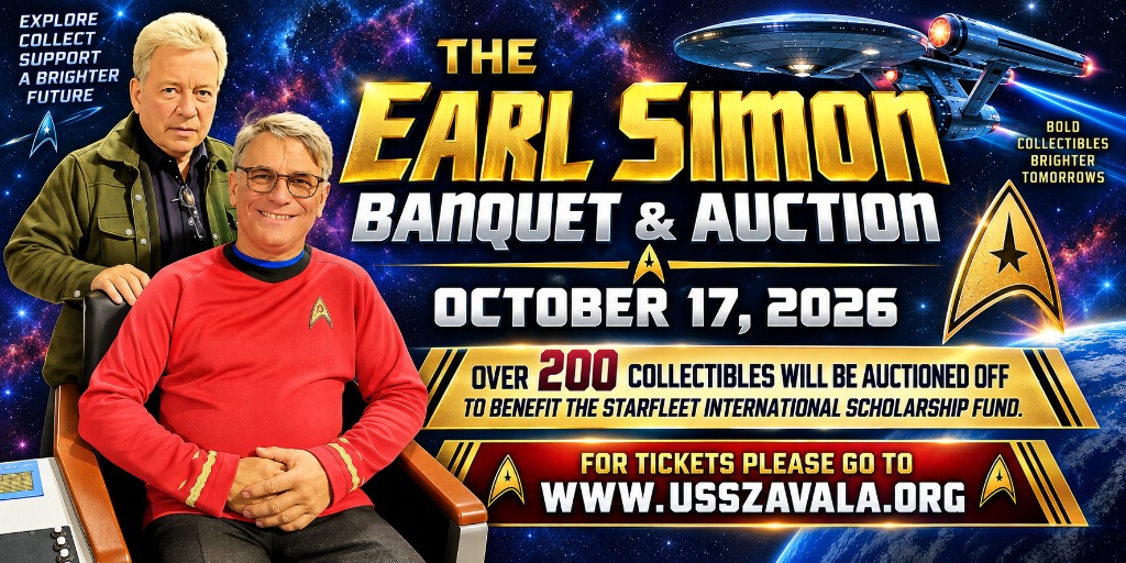 Official Announcement Banner for The Earl Simon Banquet & Auction on October 17, 2026. Click to expand full resolution image.